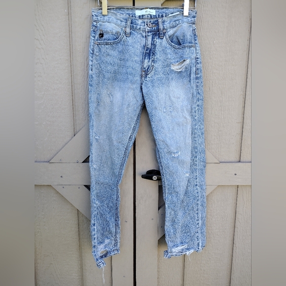 Kancan Marisol Jeans Womens 1/24 Distressed High Rise Relaxed KC8642M - Picture 1 of 12